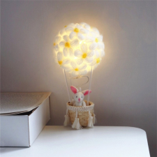  Hőlégballonos éjjeli fény készítő szett - Virágos hőlégballonos éjjeli fény nyuszival éjjeli fény