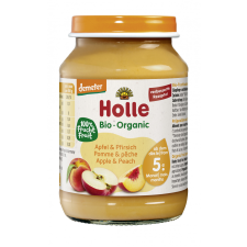 Holle bio bébiétel őszibarack-alma 190 g bébiétel