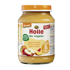 Holle bio bébiétel őszibarack-alma 190 g bébiétel