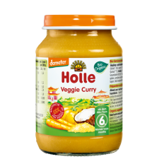Holle Bio bébiétel, Zöldség curry, 190g (6 hónapos kortól) bébiétel
