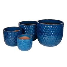  Hollis Classic kerámia növénytartó szett királykék 30x27-59x50cm S4 kerti tárolás