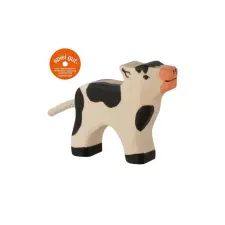  HOLZTIGER 80006 borjú fekete játékfigura