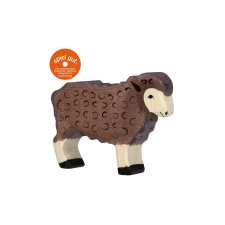 HOLZTIGER 80075 fekete bárány játékfigura