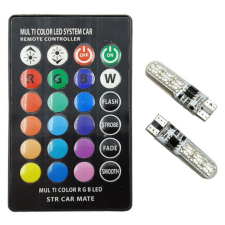 HOMASITA T10 RGB LED izzó pár távirányítóval (91SPCL154) (91SPCL154) autóalkatrész