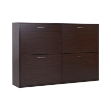HomCom Cipősszekrény 120×24×81 cm – Állítható Polcokkal, Barna bútor