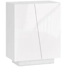 HomCom Fehér Szekrény 70×40×88 cm – Többfunkciós Állítható Polccal bútor