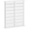 HomCom Könyvespolc 16 polccal, 720 CD tárolására, fa, 106,5x24x126,3 cm, fekete