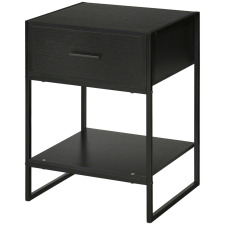 HomCom Modern éjjeliszekrény, Homcom, Forgácslap/Acél, 45x40x60cm, Fekete bútor