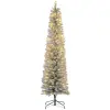 HomCom Műfenyő, 210 cm, 180 LED-fénnyel, 405 ágvéggel, állvánnyal, beltéri