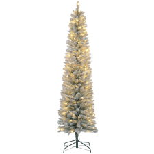 HomCom Műfenyő, 210 cm, 180 LED-fénnyel, 405 ágvéggel, állvánnyal, beltéri műfenyő