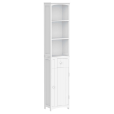 HomCom Multifunkcionális szekrény, Homcom, MDF, 34x24x170 cm, Fehér bútor