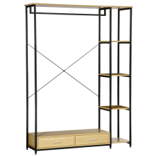 HomCom Ruhatartó, Homcom, Fa/Acél, Fekete bútor