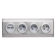 Home by Somogyi 3-as konyhai elosztó, 2xUSB, vezeték nélkül hosszabbító, elosztó