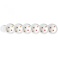 Home by Somogyi 6os elosztó 3m, 3x1,5mm2, fehér hosszabbító, elosztó