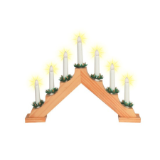 Home by Somogyi KAD 01 Ablakív, 7 izzó, fa színű karácsonyi dekoráció