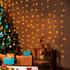 Home by Somogyi KIN 168C/WW karácsonyi fényfüggöny, beltéri, 1,2x1,4 m, 168 LED, meleg fehér karácsonyfa izzósor