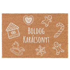 Home DD63504 Lábtörlő mézeskaláccsal, Boldog Karácsonyt karácsonyi dekoráció