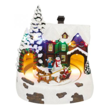 Home Dioráma havas ház, rénszarvas-szán (DRM 15)[SG] karácsonyfadísz