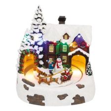 Home DRM 15 karácsonyi dioráma LED-es havas ház karácsonyfa izzósor