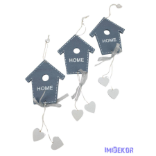  Home feliratos fa ház 3db/csomag dekorációs kellék