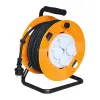  Home HJR 10-30 kábeldob, 30 m, fém talp, IP44-es védelem, H07RN-F 3G1,5 mm2 kábel gumi kábel, max. 3000 W, 4 aljzat takarófedéllel, védőkapcsoló