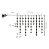 Home Karácsonyi fényfüggöny, kaf50l/ww ablakdísz,kaf 50l, LED fényfüggöny csillag dekorációval KAF 50L/WW