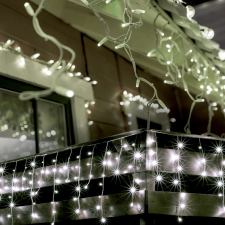 Home karácsonyi LED-es fényfüggöny, kk908/wh 900 db hidegfehér LED kültéri LED-ES JÉGCSAP FÉNYFÜG... karácsonyi dekoráció