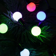 Home KBC 50 LED-es gömb fényfüzér, színes, 4.9 m kültéri izzósor