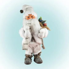 Home KDD 31 Táncoló, zenélő Mikulás, fehér nadrág, 30 cm karácsonyi dekoráció