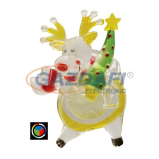 Home KID 321 LED-es ablakdísz, rénszarvas, színváltó fényű, 7x10 cm világítás