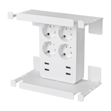 Home NV 4 USB - 4 aljzat, 4 USB elosztó, tálcákkal, fali csatlakozóaljzatba hosszabbító, elosztó