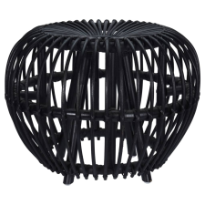 Home&Styling Home&Styling Brussel fekete rattan kubu ülőke bútor