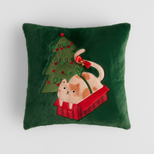 HOME & YOU párnahuzat 45x45cm, karácsonyi cica lakástextília