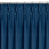 HOMEDE Sötétítő függöny VILA szín indigókék stílus klasszikus flex 9,5 cm kettős átfedéssel bársony 200x300 HOMEDE
