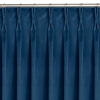HOMEDE Sötétítő függöny VILA szín indigókék stílus klasszikus flex 9,5 cm kettős átfedéssel bársony 400x300 HOMEDE