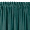 HOMEDE Sötétítő függöny VILA szín tengerzöld stílus klasszikus sárkány függönybehúzó szalag átlátszó 10 cm, 3 cm-es takaró redővel bársony 400x225 HOMEDE
