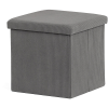 HOMEPRO AUTRONIC Tárolós puff, szürke kordbársony, 38×38×38 cm
