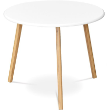 HOMEPRO Lerakóasztal, fehér MDF lap, natúr bambusz lábak, 60×60×50 cm bútor