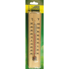  Hőmérő Fa 220x50x13mm Farmo időjárásjelző