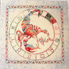 HomeTextiles HOROSZKÓP, jacquard párna panel - SKORPIÓ méteráru