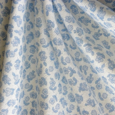 HomeTextiles KIDDY kék kisvirágos lakástextil, dekorvászon méteráru