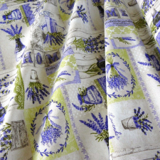 HomeTextiles LAVANDA HOME, levendula mintás lakástextil, dekorvászon méteráru