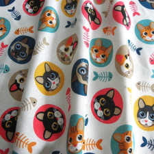 HomeTextiles OLIVER, cica mintás lakástextil, dekorvászon méteráru