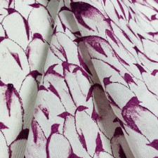 HomeTextiles PINGVINEK, lila pingvin mintás loneta lakástextil méteráru