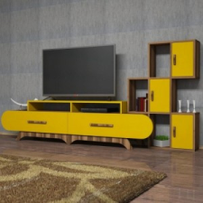 Hommy Craft Flora S dió-sárga tv szekrény bútor