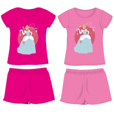 Homyl Disney Hercegnők pamut nyári együttes - póló-rövidnadrág szett - pink - 128
