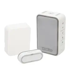 HONEYWELL Home DC315SCVL vezeték nélküli csengő, vezetékes - vezeték nélküli átlakítóval, 150m hatótáv, 6 dallam, időzíthető némítás, LED jelzőfény, állítható hangerő, elemes tápellátás csengő