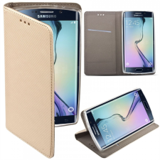 Honor 5X arany mágneses átlátszó szilikon keretes könyvtok tok és táska