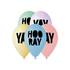 Hooray léggömb, lufi 5 db-os 13 inch (33 cm) party kellék