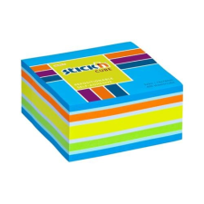 HOPAX Öntapadó jegyzettömb STICK`IN 76x76 mm neon kék mix 400 lap jegyzettömb